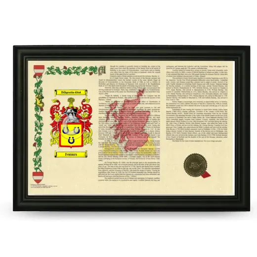Ferrars Armorial Landscape Framed - Black