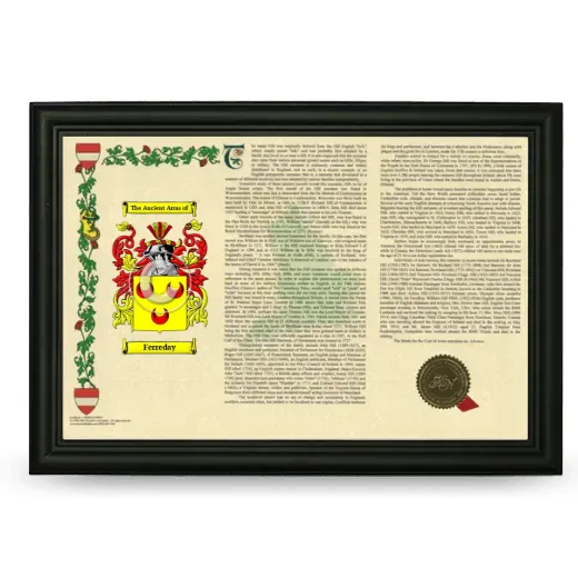 Ferreday Armorial Landscape Framed - Black