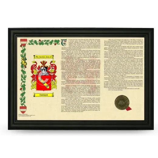 Ferrucci Armorial Landscape Framed - Black