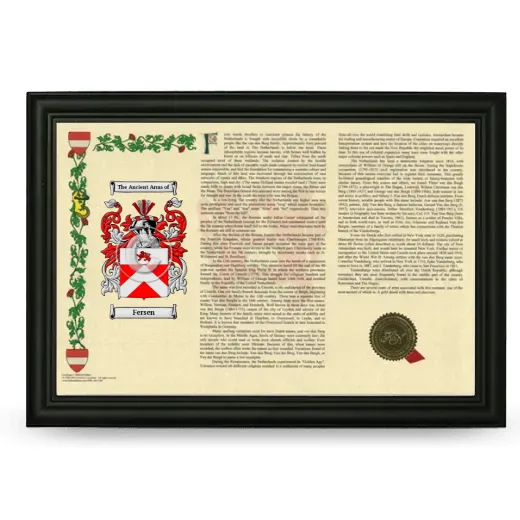 Fersen Armorial Landscape Framed - Black