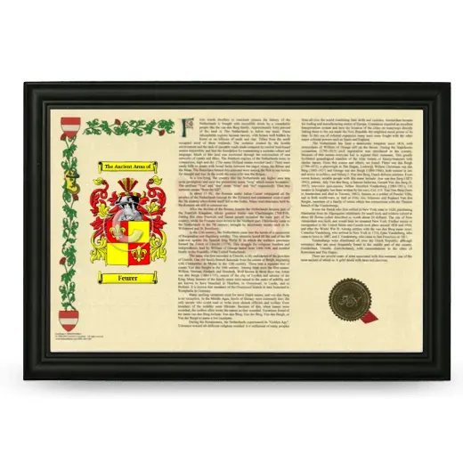 Feurer Armorial Landscape Framed - Black