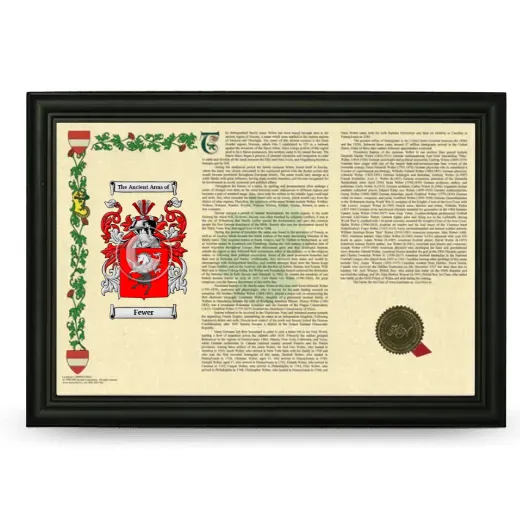Fewer Armorial Landscape Framed - Black