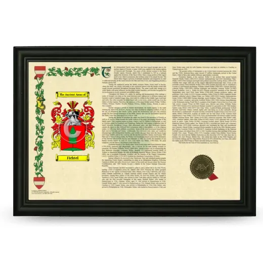 Fichtel Armorial Landscape Framed - Black