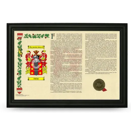 Fictor Armorial Landscape Framed - Black