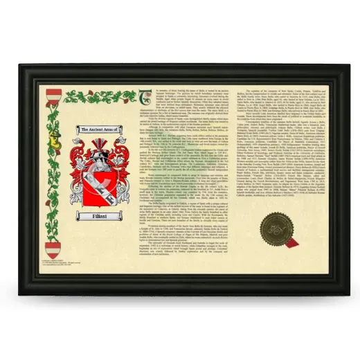 Filiasi Armorial Landscape Framed - Black