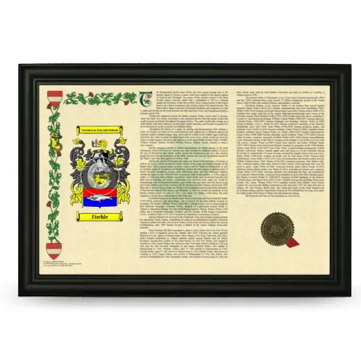 Fischle Armorial Landscape Framed - Black