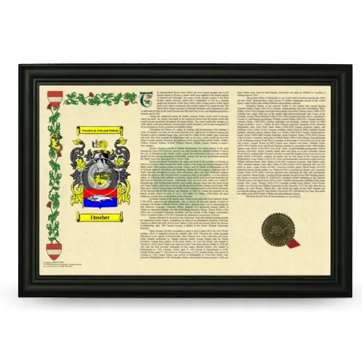 Fisscher Armorial Landscape Framed - Black
