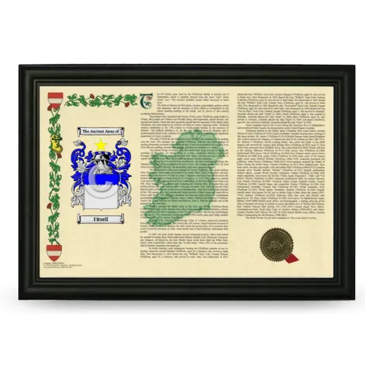 Fitsell Armorial Landscape Framed - Black
