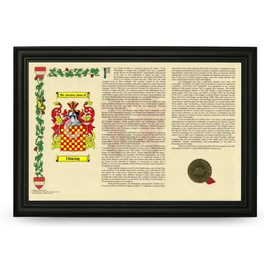 Fläming Armorial Landscape Framed - Black