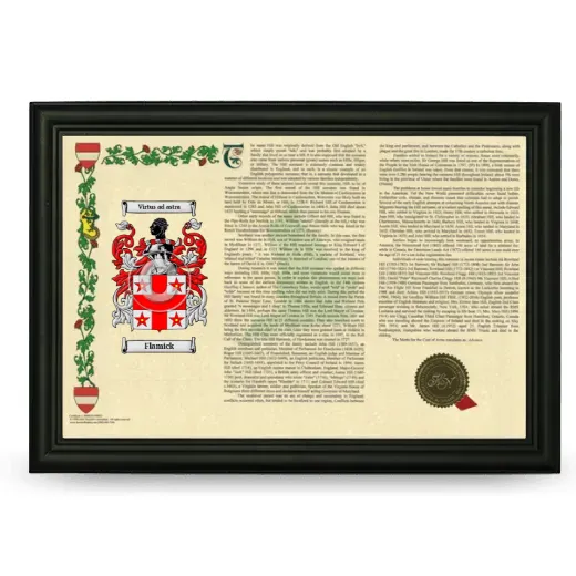 Flamick Armorial Landscape Framed - Black