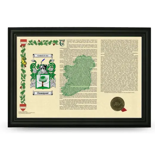 Flannigand Armorial Landscape Framed - Black