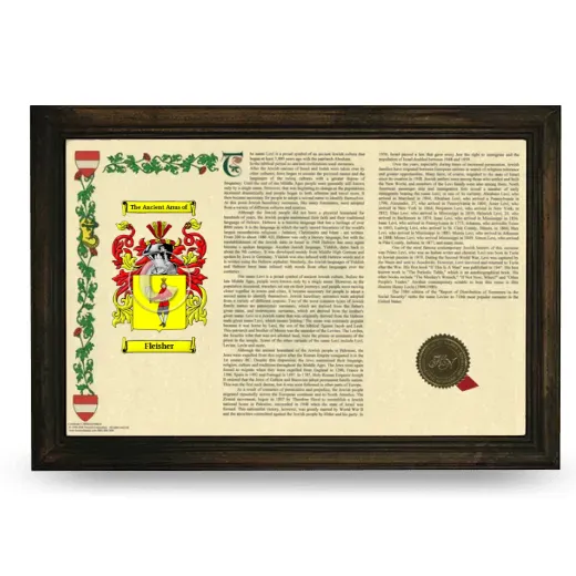 Fleisher Armorial Landscape Framed - Brown