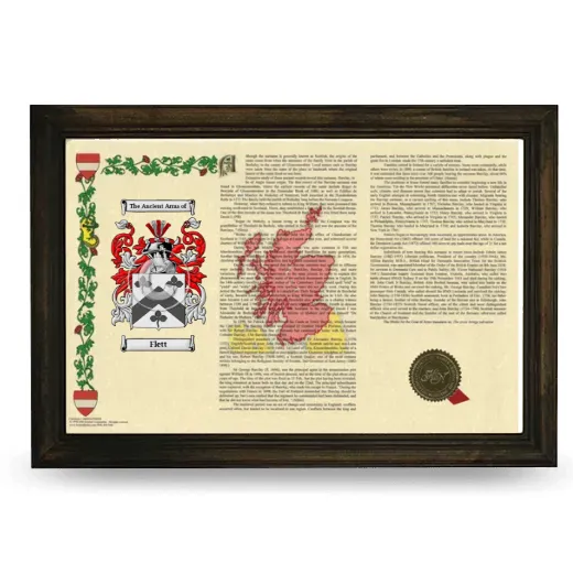 Flett Armorial Landscape Framed - Brown