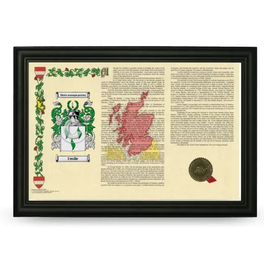 Foulie Armorial Landscape Framed - Black