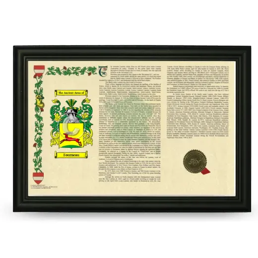 Fourneau Armorial Landscape Framed - Black