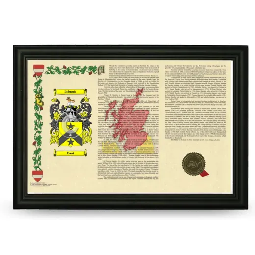 Fout Armorial Landscape Framed - Black