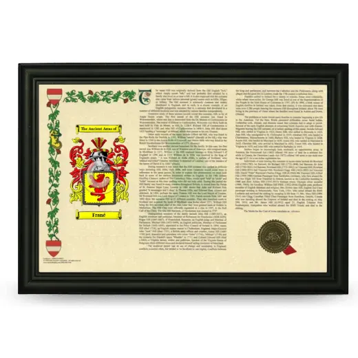 Frané Armorial Landscape Framed - Black