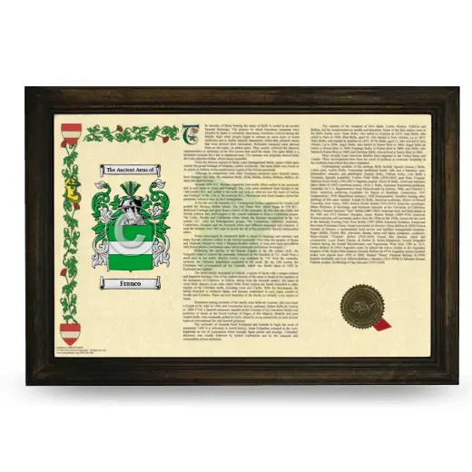 Franco Armorial Landscape Framed - Brown