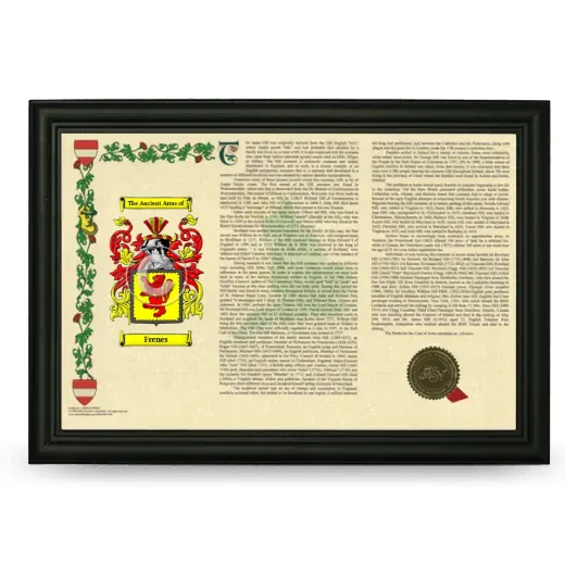 Frenes Armorial Landscape Framed - Black