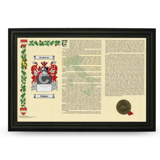 Fulgoso Armorial Landscape Framed - Black