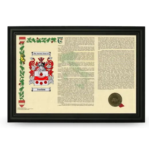 Fuschini Armorial Landscape Framed - Black