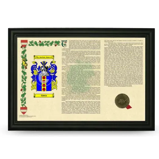 Göetz Armorial Landscape Framed - Black