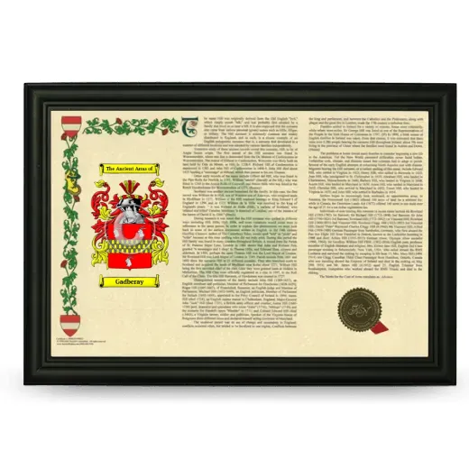 Gadberay Armorial Landscape Framed - Black