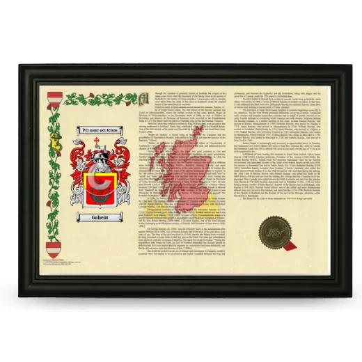 Gahent Armorial Landscape Framed - Black