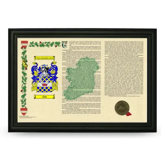 Gan Armorial Landscape Framed - Black