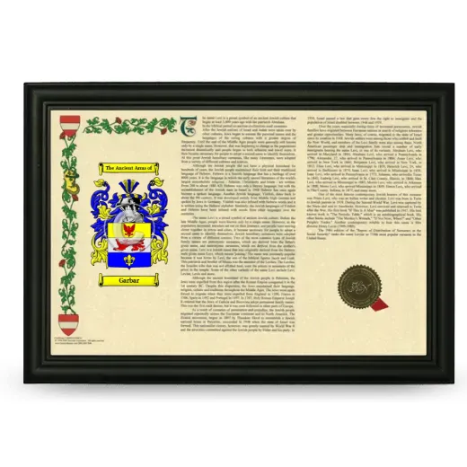 Garbar Armorial Landscape Framed - Black