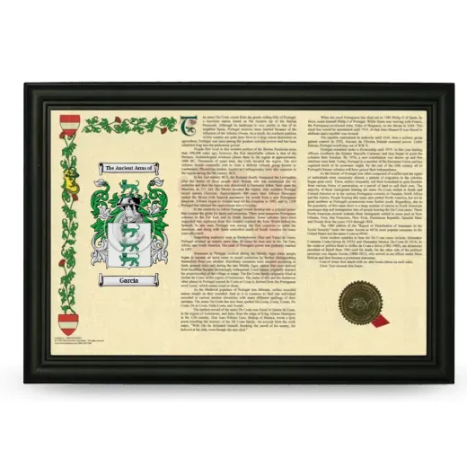 Garcia Armorial Landscape Framed - Black