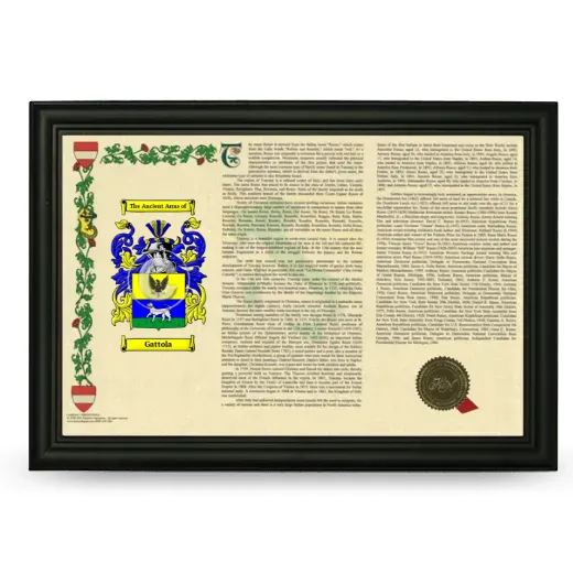 Gattola Armorial Landscape Framed - Black
