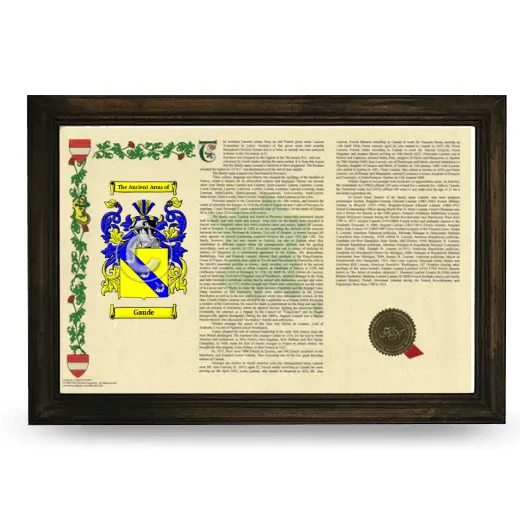 Gaude Armorial Landscape Framed - Brown