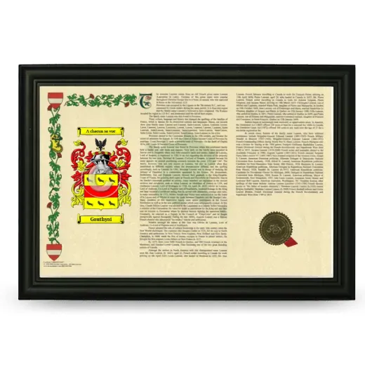 Gauthyai Armorial Landscape Framed - Black