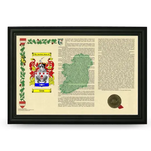 Geon Armorial Landscape Framed - Black