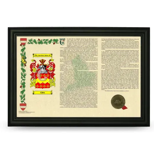Gien Armorial Landscape Framed - Black