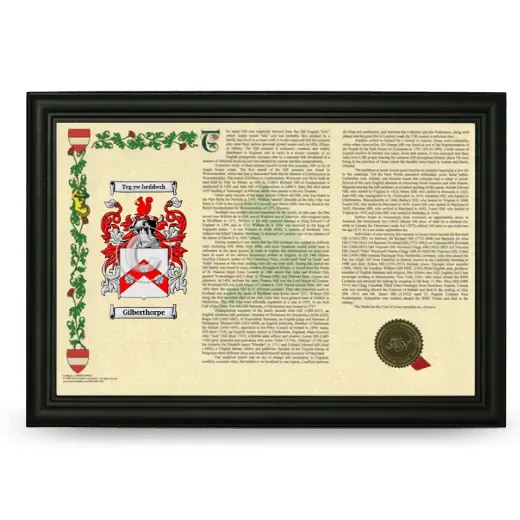 Gilberthorpe Armorial Landscape Framed - Black