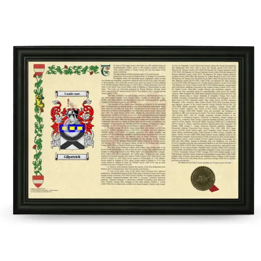 Gilpatrick Armorial Landscape Framed - Black