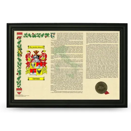 Giovanis Armorial Landscape Framed - Black