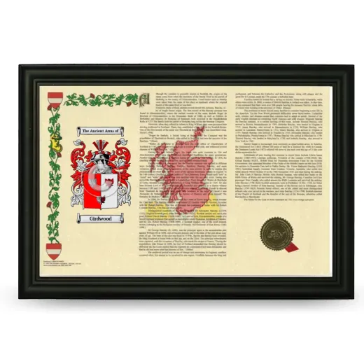 Girdwood Armorial Landscape Framed - Black