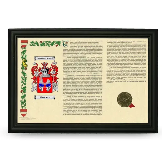 Glassburn Armorial Landscape Framed - Black