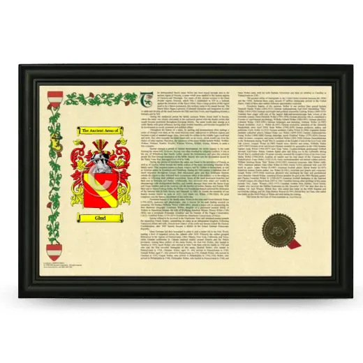 Glud Armorial Landscape Framed - Black
