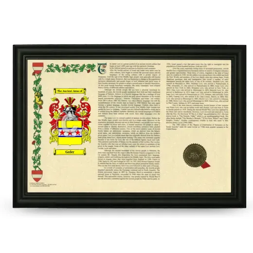 Gofer Armorial Landscape Framed - Black