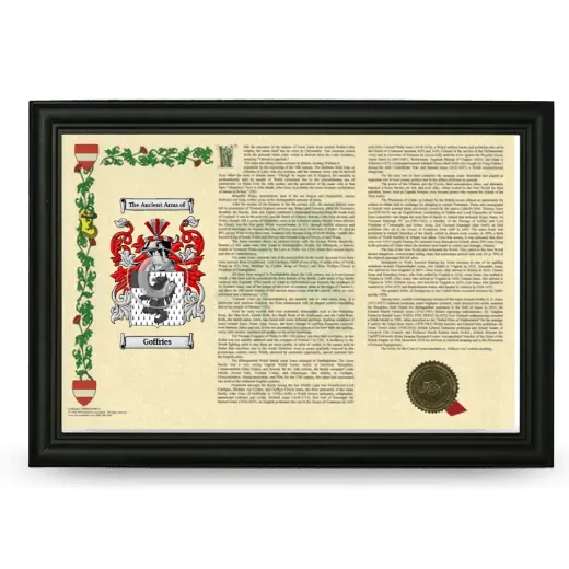 Goffries Armorial Landscape Framed - Black