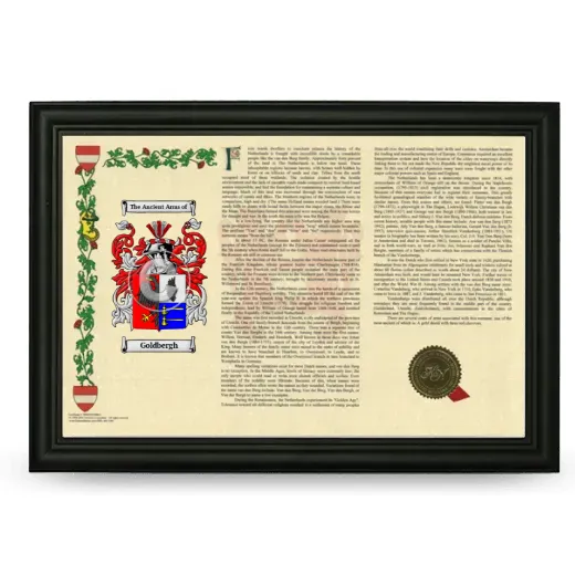 Goldbergh Armorial Landscape Framed - Black