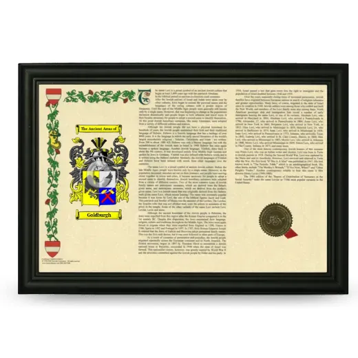 Goldburgh Armorial Landscape Framed - Black