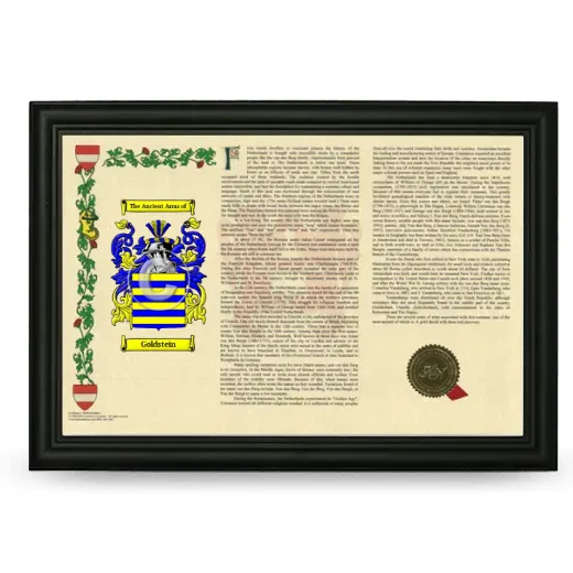 Goldstein Armorial Landscape Framed - Black