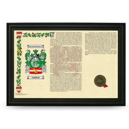 Gombash Armorial Landscape Framed - Black