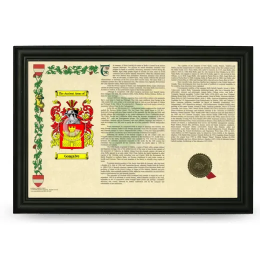 Gonçalve Armorial Landscape Framed - Black