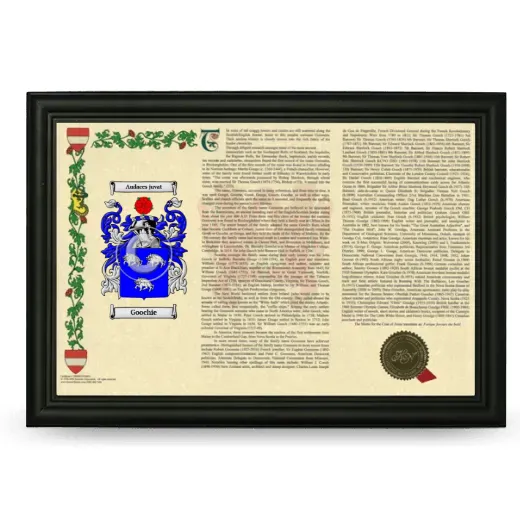 Goochie Armorial Landscape Framed - Black